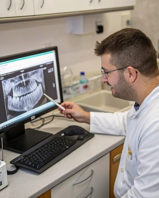a-dentist-looks-at-a-dental-x-ray-on-a-computer-mo (1) a-dentist-looks-at-a-dental-x-ray-on-a-computer-mo (1)